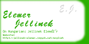 elemer jellinek business card